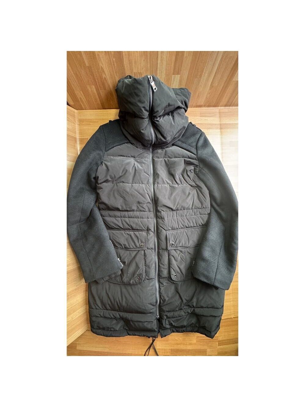 Ashley B Down Fish Tail Mixed-Media Parka, size small - Picture 9 of 12